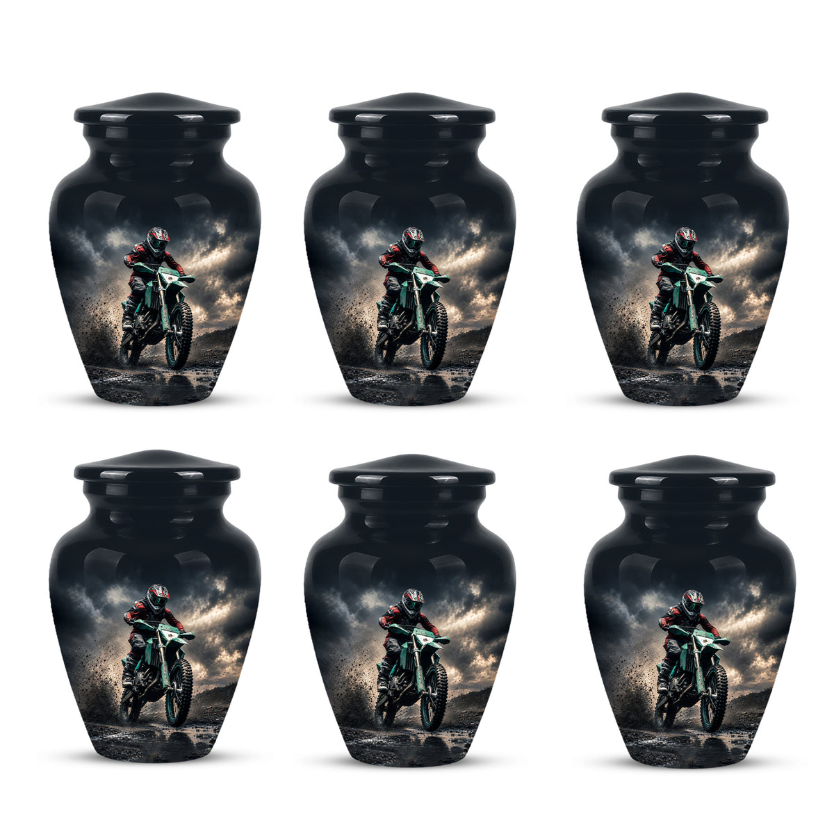 Dirt Bike Memorial Cremation Urn for Human Ashes – Personalized Motocross Motorcycle Urn