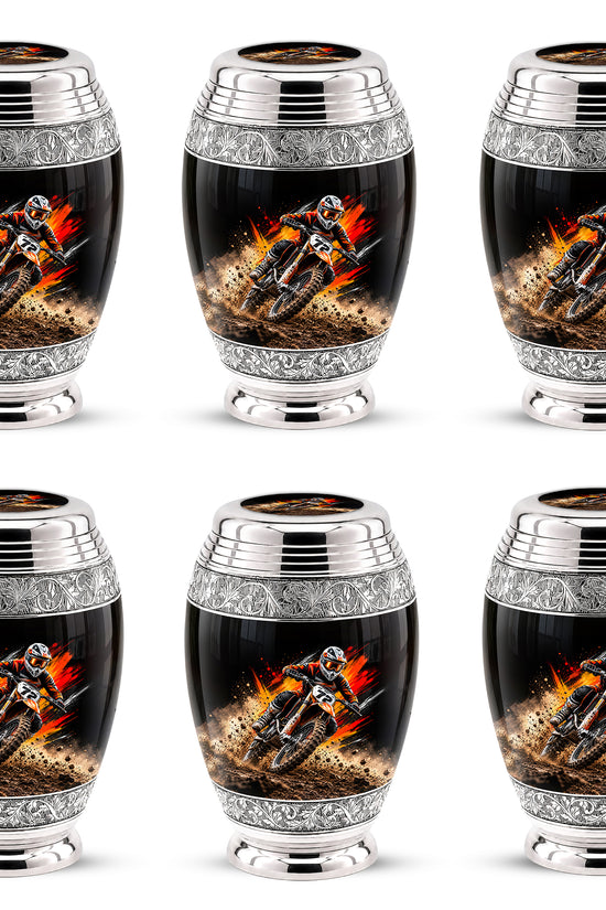 Motocross Dirt Bike Cremation Urn for Human Ashes – Personalized Motorcycle Memorial Urn