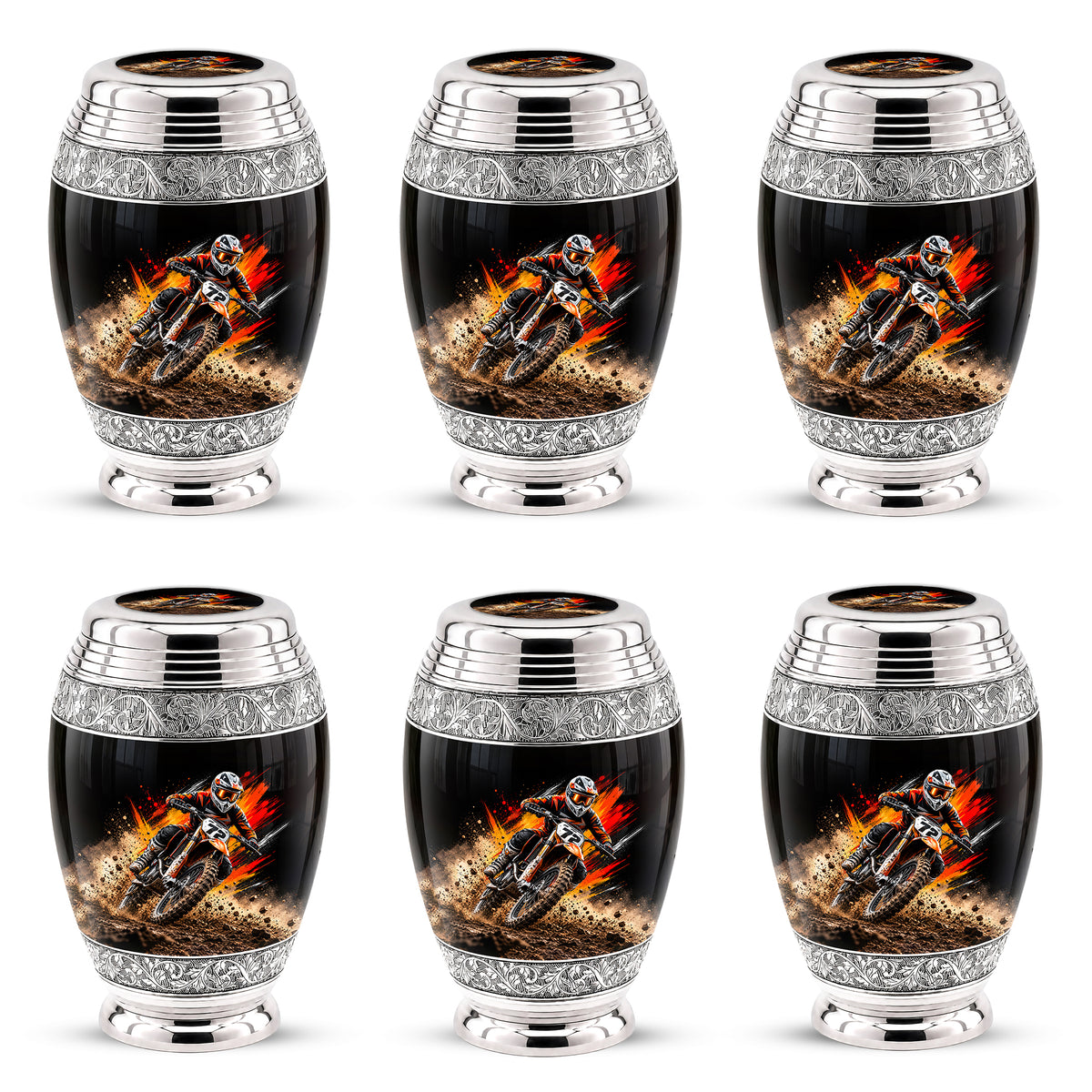 Motocross Dirt Bike Cremation Urn for Human Ashes – Personalized Motorcycle Memorial Urn