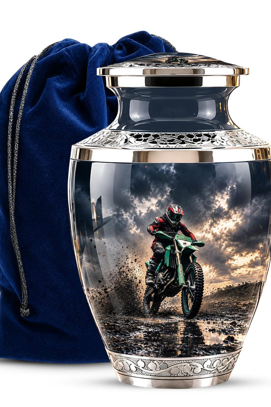 Motocross Dirt Bike Memorial Urn, Motorcycle Ashes Cremation Urn, Personalized Tribute