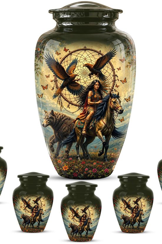 Personalized Urns for Human Ashes Adult - Native American Urn for Ashes