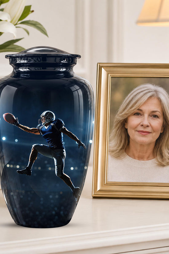 Sportsman Cremation Urn ? Football Memorial Keepsake for Adults