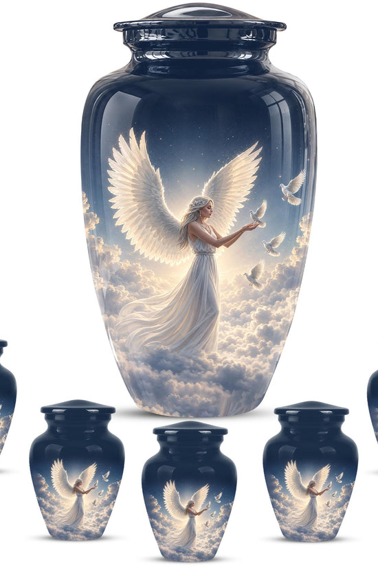 Personalized Angel Cremation Urn for Ashes - Female Angel Dove Memorial Urn