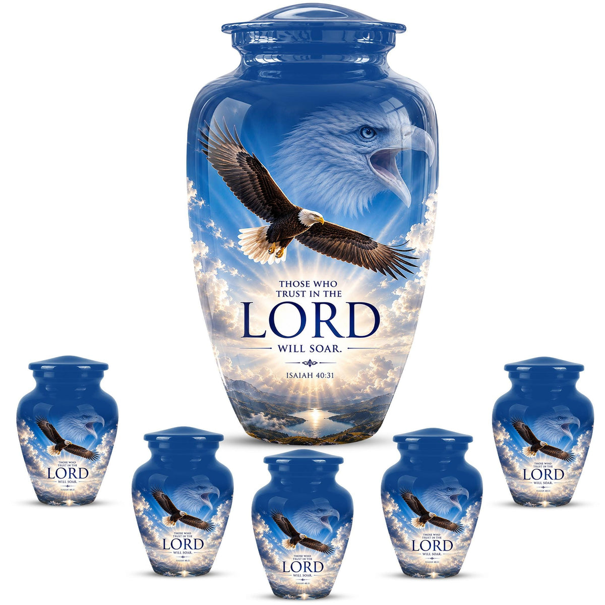 Bald Eagle Cremation Urn for Ashes - Christian Memorial Urn