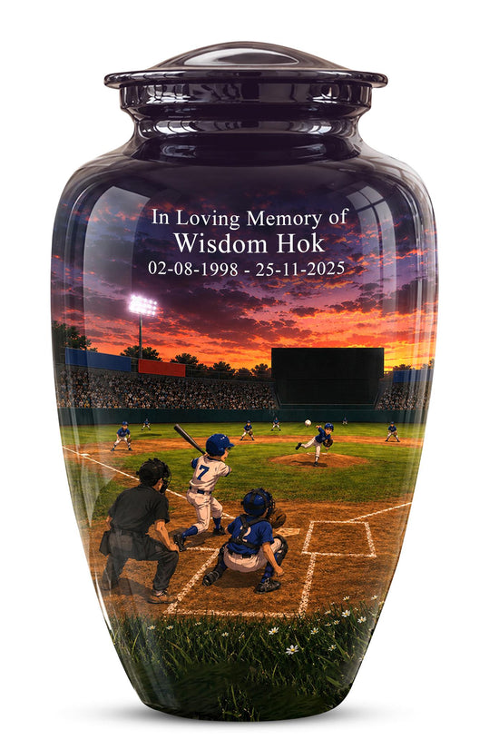 Baseball Cremation Urn for Ashes - Youth Baseball Team Memorial Urn