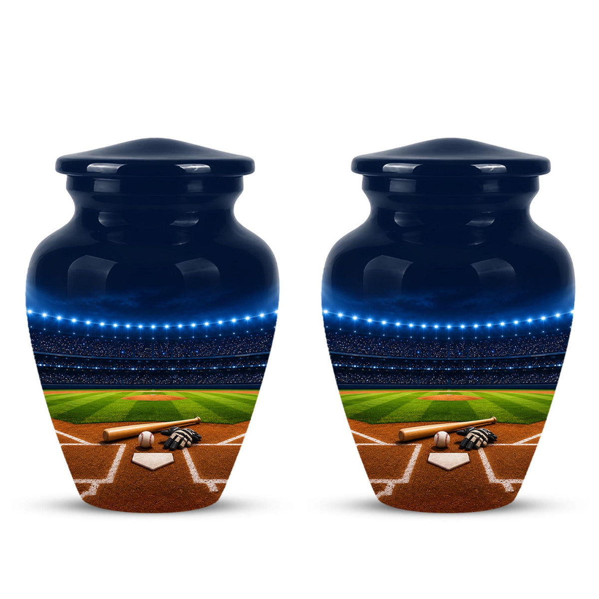 Personalized Baseball Stadium Cremation Urn for Ashes - Custom Memorial Funeral Urn