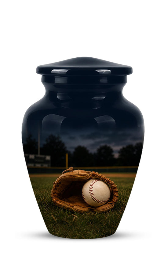 Baseball Cremation Urn for Ashes - Baseball Glove and Ball Memorial Urn
