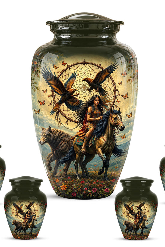 Personalized Urns for Human Ashes Adult - Native American Urn for Ashes