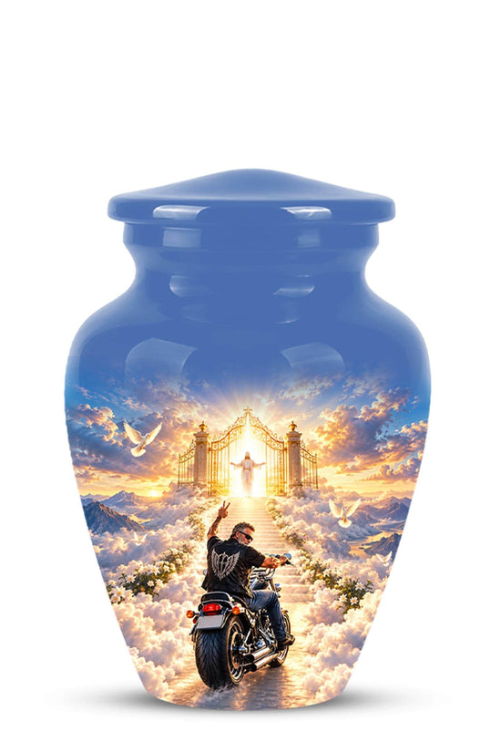 Personalized Motorcycle Memorial Urn, Biker Heaven Tribute, 200 Cubic  Inches