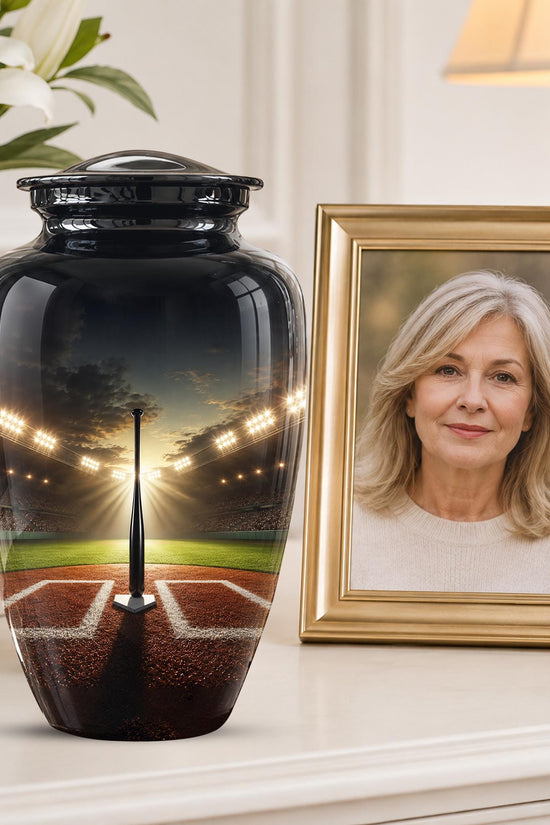 Personalized Baseball Stadium Cremation Urn - Memorial Keepsake for Adults