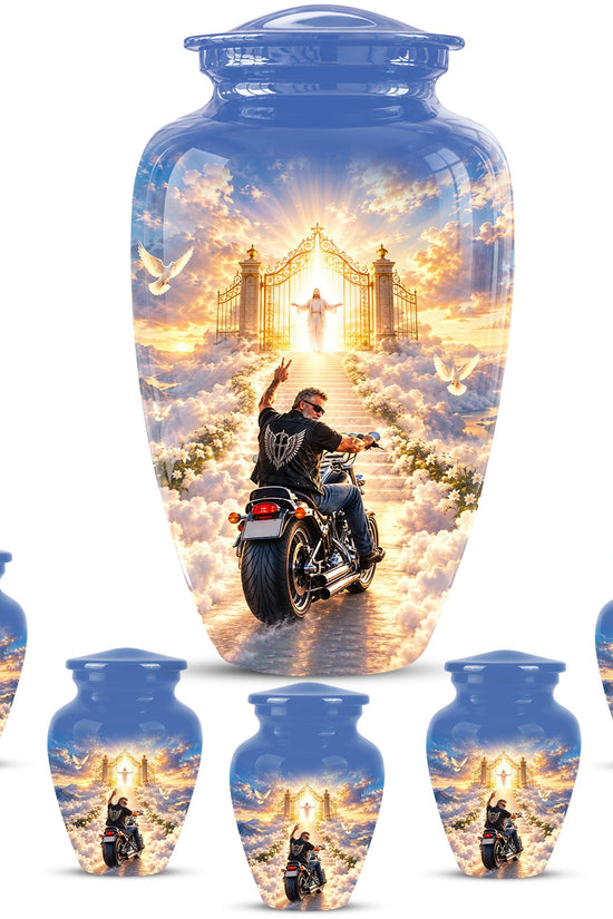 Personalized Motorcycle Memorial Urn, Biker Heaven Tribute, 200 Cubic  Inches