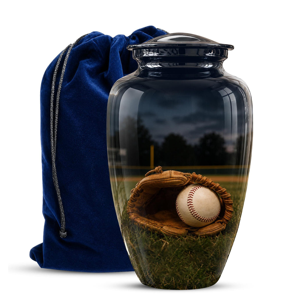 Baseball Cremation Urn for Ashes - Baseball Glove and Ball Memorial Urn