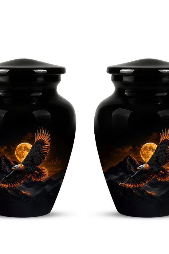 Eagle Cremation Urn for Ashes - Black Bald Eagle Memorial Urn