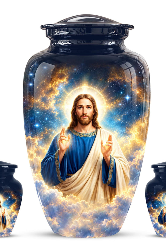 Personalized Jesus Cremation Urn - Christian Memorial Ashes (200 Cubic)
