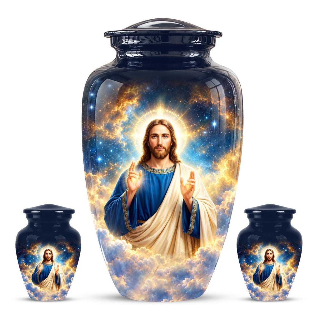 Personalized Jesus Cremation Urn - Christian Memorial Ashes (200 Cubic)