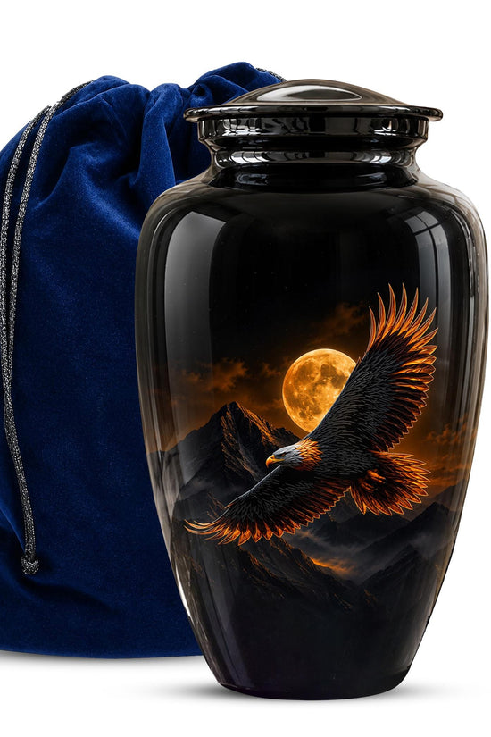 Eagle Cremation Urn for Ashes - Black Bald Eagle Memorial Urn