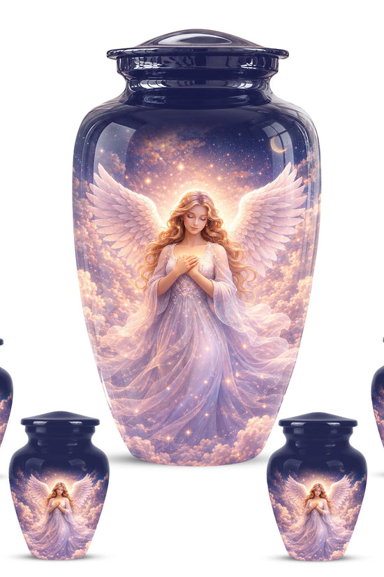 Personalized Angel Wings Urn for Human Ashes - Memorial Keepsake Tribute Urn