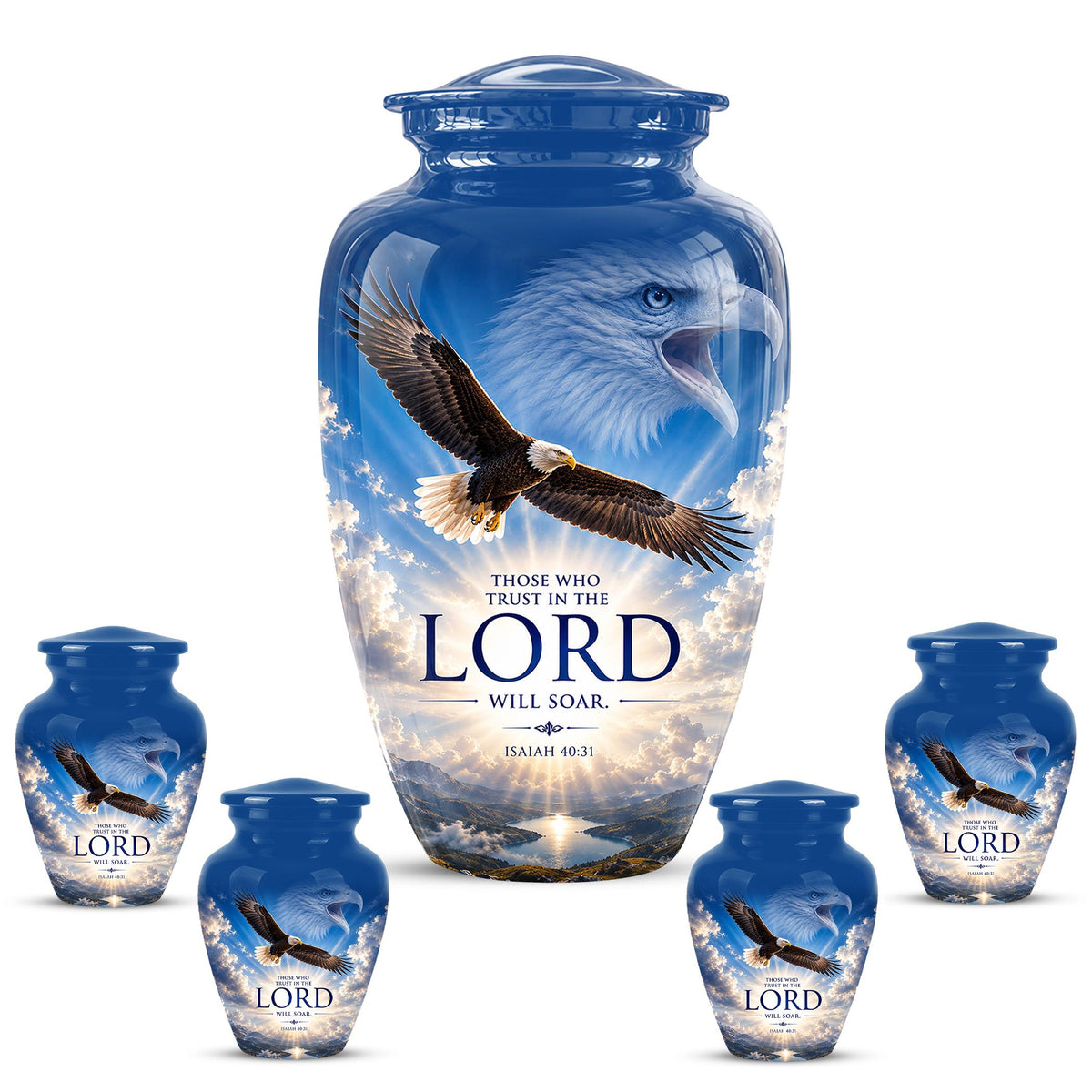 Bald Eagle Cremation Urn for Ashes - Christian Memorial Urn