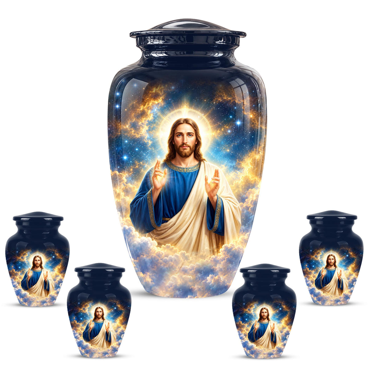 Personalized Jesus Cremation Urn - Christian Memorial Ashes (200 Cubic)