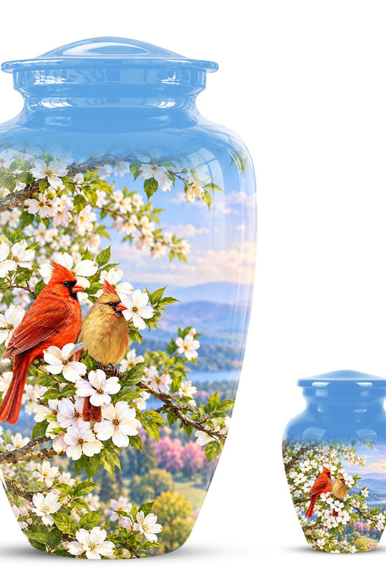 Personalized Cardinal Cremation Urn, Red Bird Memorial Keepsake (200 Cubic  Inch)