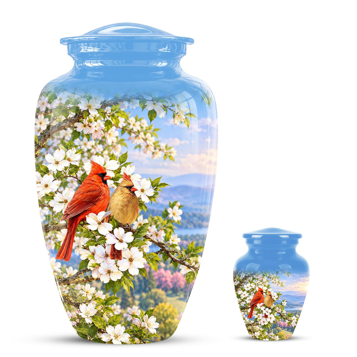 Personalized Cardinal Cremation Urn, Red Bird Memorial Keepsake (200 Cubic  Inch)