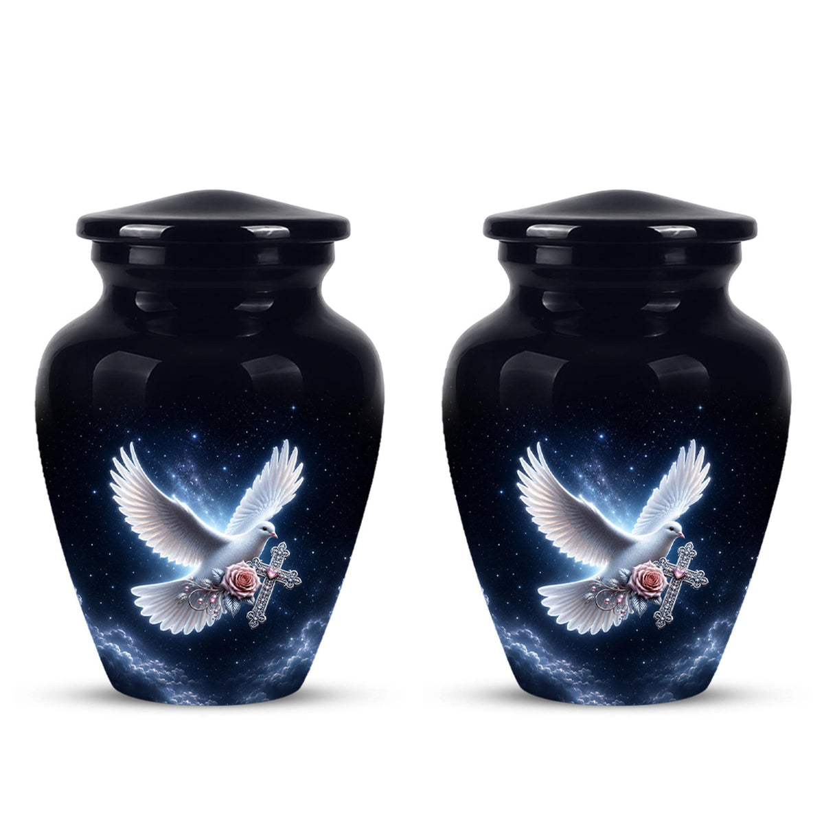 Cremation Urn for Human Ashes | Flying White Dove Memorial Urn - Personalized Adult Urns