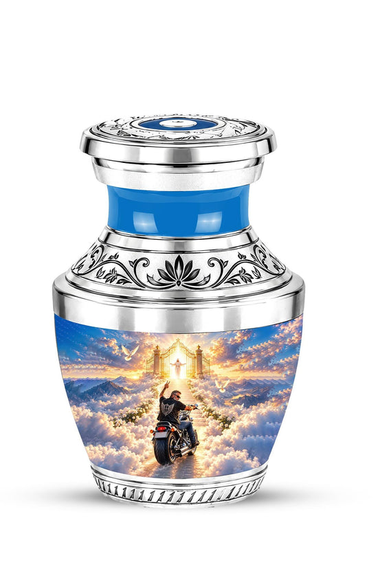 Personalized Motorcycle Memorial Urn, Biker Heaven Tribute, 200 Cubic  Inches
