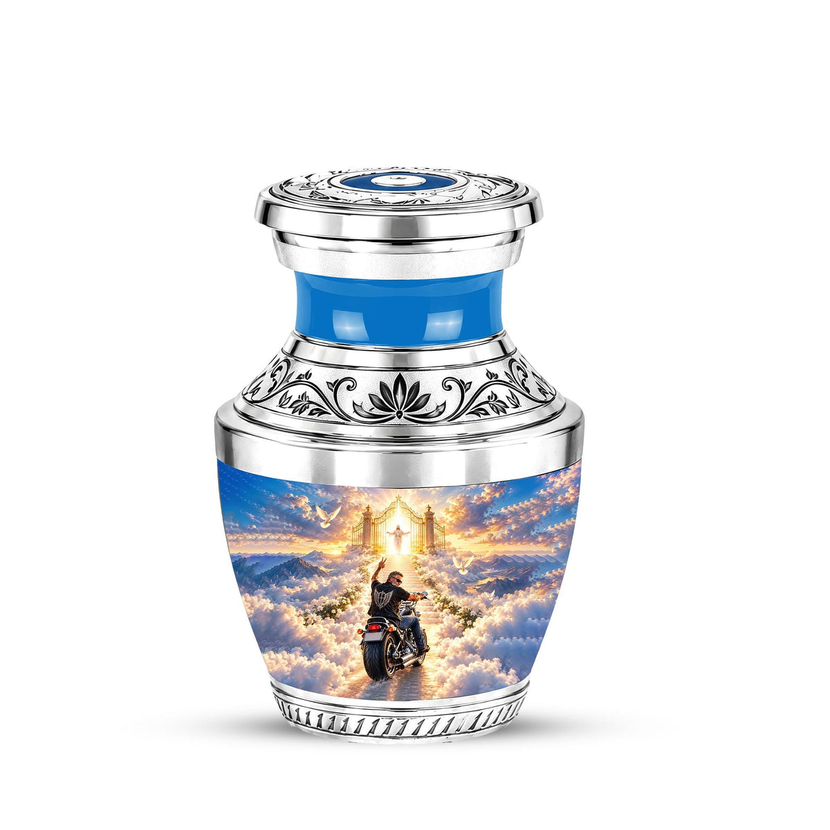 Personalized Motorcycle Memorial Urn, Biker Heaven Tribute, 200 Cubic  Inches