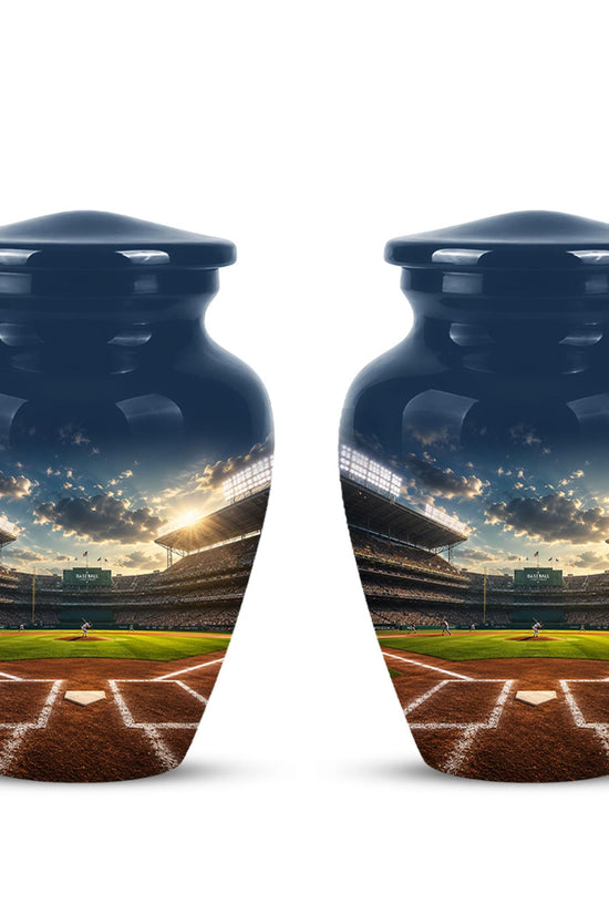 Baseball Stadium Cremation Urn for Ashes - Baseball Field Memorial Urn