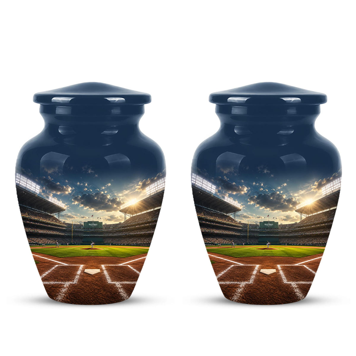 Baseball Stadium Cremation Urn for Ashes - Baseball Field Memorial Urn