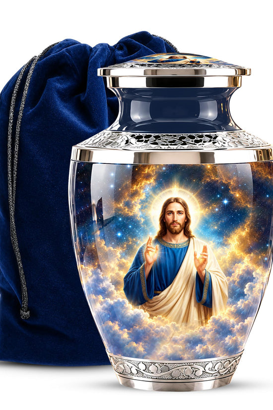 Personalized Jesus Memorial Urn - Christian Cremation Urn, 200 Cubic  Inches