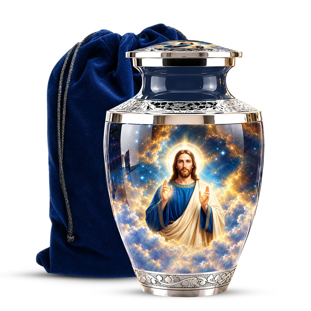 Personalized Jesus Memorial Urn - Christian Cremation Urn, 200 Cubic  Inches