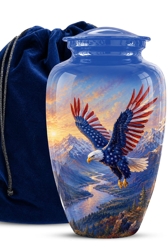 Bald Eagle Cremation Urn for Ashes - Blue Mountain Eagle Memorial Urn