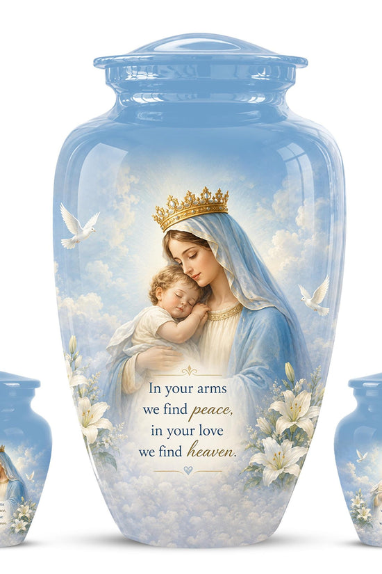 Angel Mom Cremation Urn - Blue Dove Memorial Ashes Container