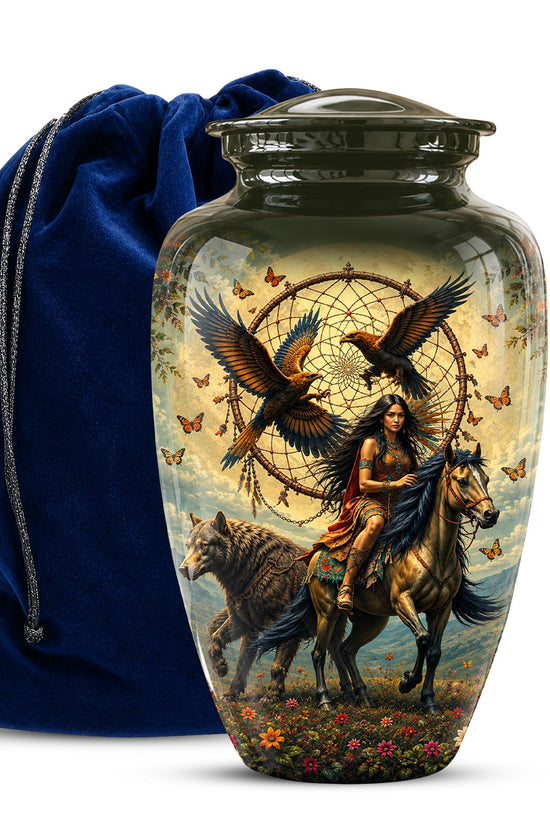Personalized Urns for Human Ashes Adult - Native American Urn for Ashes