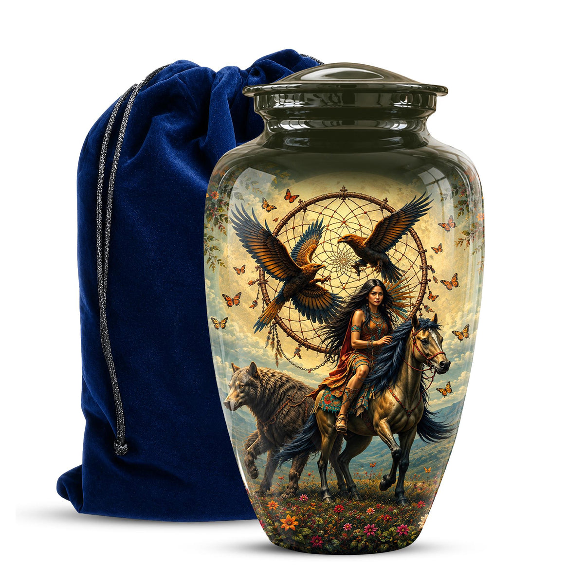 Personalized Urns for Human Ashes Adult - Native American Urn for Ashes
