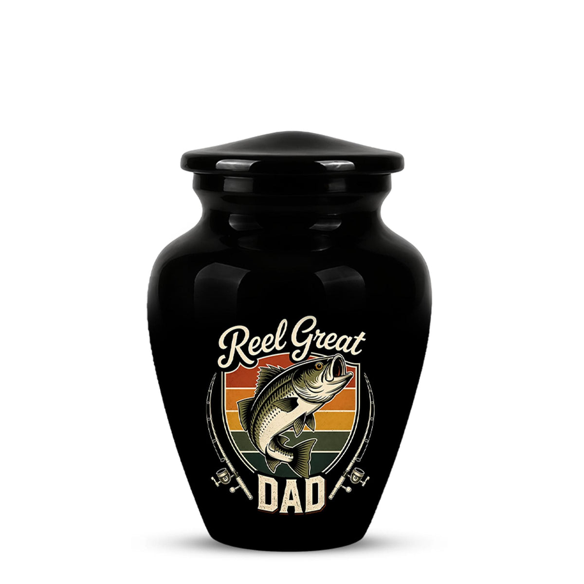 Personalized Fishing Memorial Urn for Dad - Adults Ashes For Memorial Urn