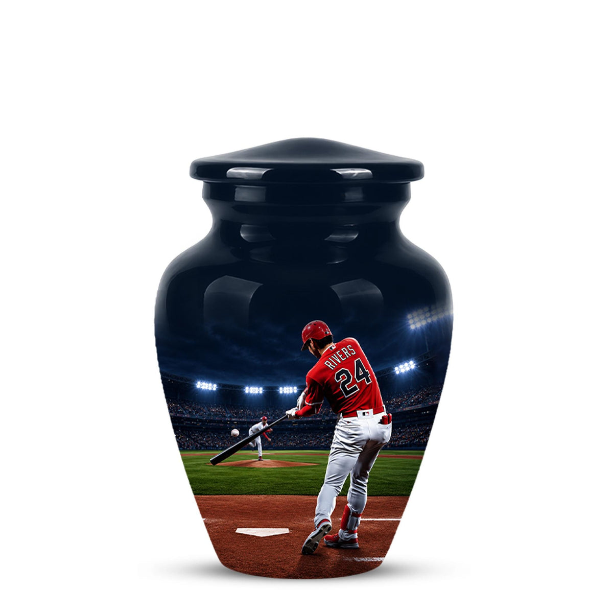 Baseball Cremation Urn for Ashes - Baseball Player Memorial Urn