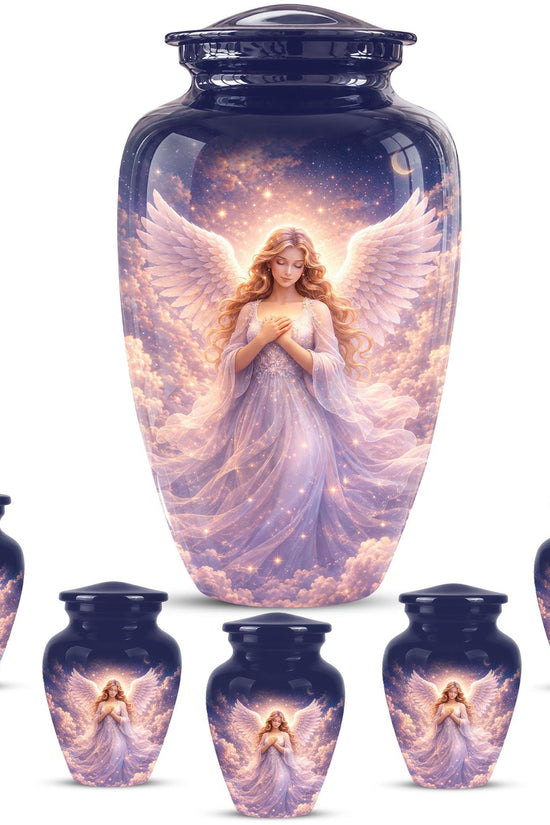 Personalized Angel Wings Urn for Human Ashes - Memorial Keepsake Tribute Urn