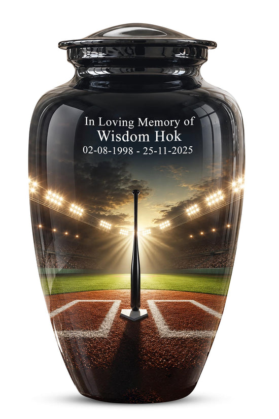 Personalized Baseball Stadium Cremation Urn - Memorial Keepsake for Adults