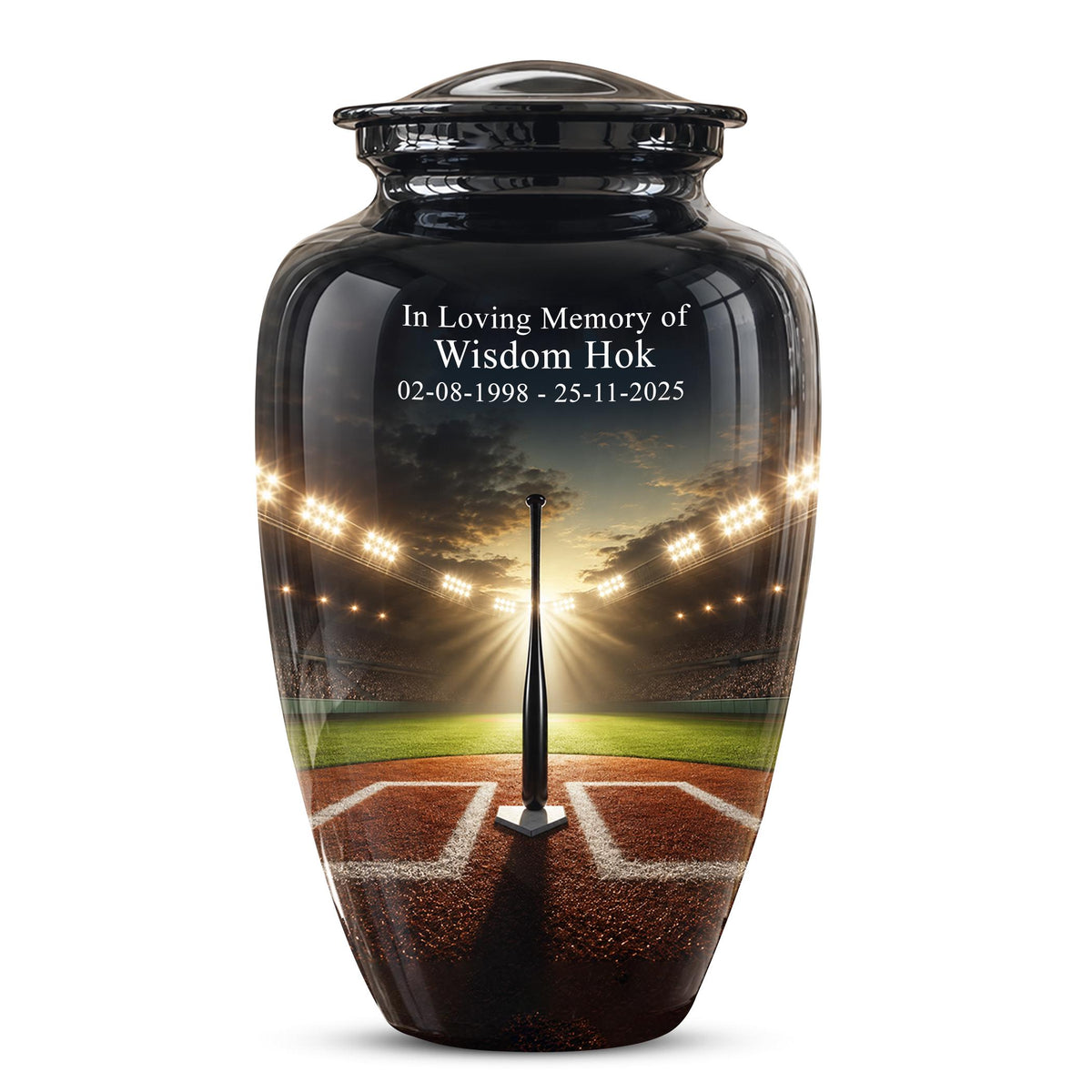 Personalized Baseball Stadium Cremation Urn - Memorial Keepsake for Adults