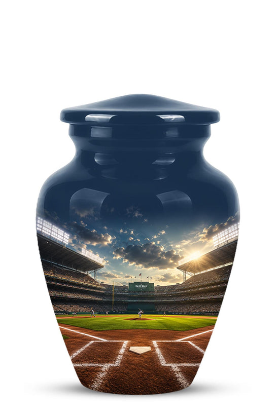 Baseball Stadium Cremation Urn for Ashes - Baseball Field Memorial Urn